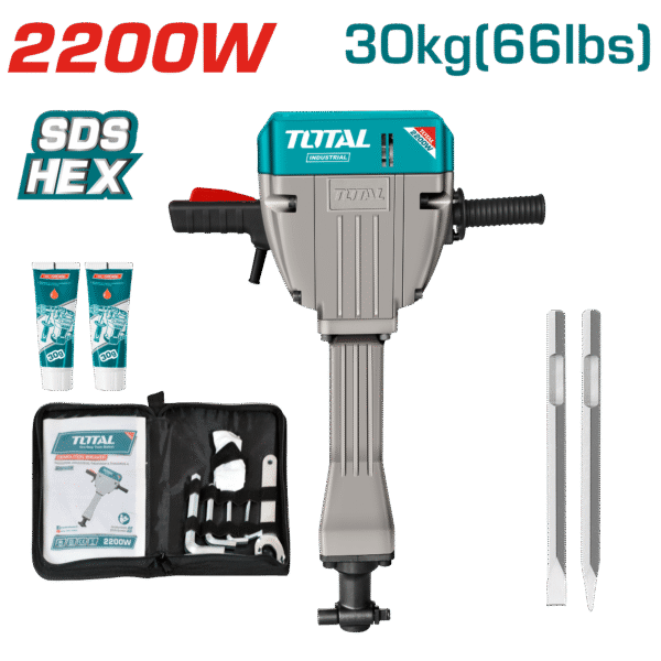 DEMOLEDOR SDS HEX 2200W 950BPM 75J 30KG INDUSTRIAL
