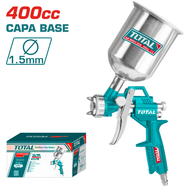 AEROGRAFO D/GRAVEDAD 400CC 1.5MM PATRON 180-250MM CONSUMO 7.1CFM