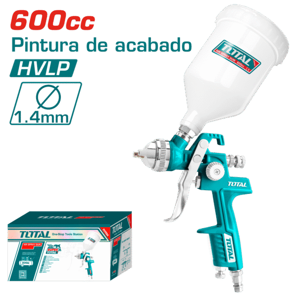 AEROGRAFO D/GRAVEDAD HVLP 600CC 1.4MM PATRON 180-250MM INDUSTRIAL