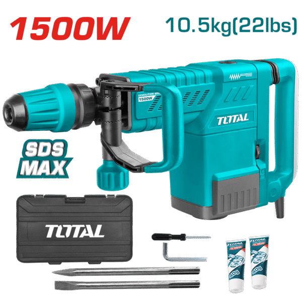 DEMOLEDOR SDS-MAX 1500W 1900BMP 6-25J ANTIVIBRACION INDUSTRIAL