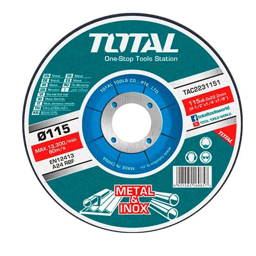 DISCO DE DESBASTE P/METAL 115X6X22.2MM C:DEPR