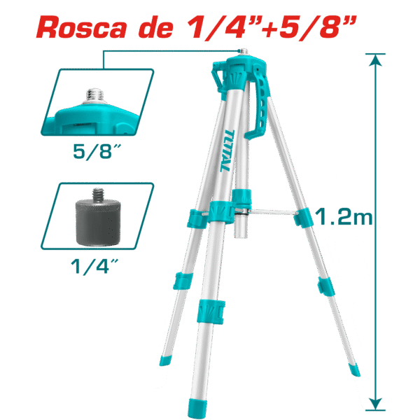 TRIPODE ALUMINIO PARA NIVEL LASER 1.2M 1KG