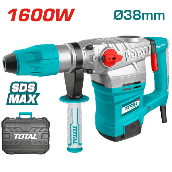 ROTOMARTILLO SDS-MAX 38MM 1600W 9.0J 3850BPM MALETIN