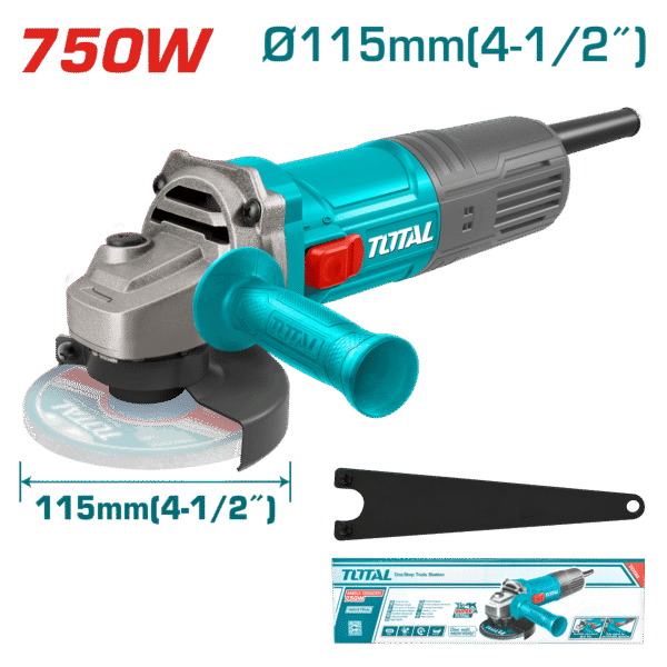 AMOLADORA ANGULAR 4.5” 115mm M14 750W INDUSTRIAL