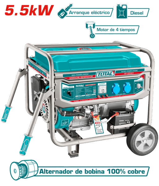 GENERADOR GASOLINERO 5.5KW 4 TIEMPOS OHV ENCENDIDO ELECTRICO
