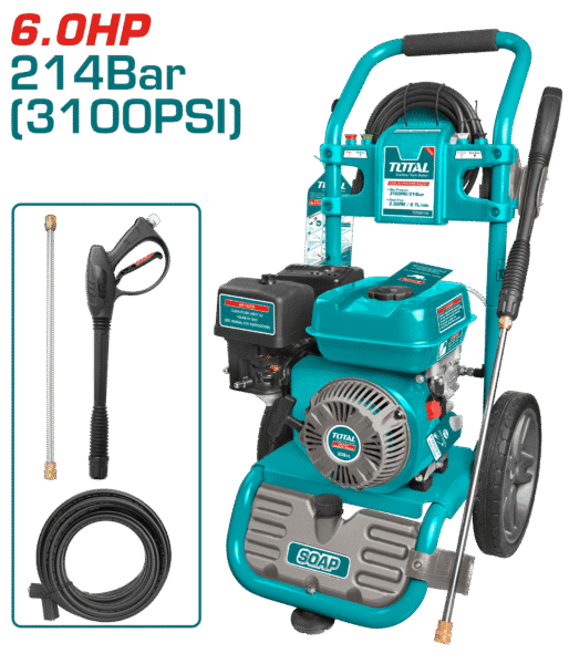 LAVADORA A PRESION GASOLINERA 6HP 3100PSI 8.7L/MIN OHV 4 TIEMPOS