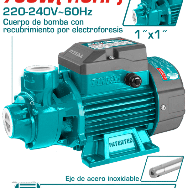 BOMBA DE AGUA PERIFERICA 1.0HP 52M 50L/MIN 1X1