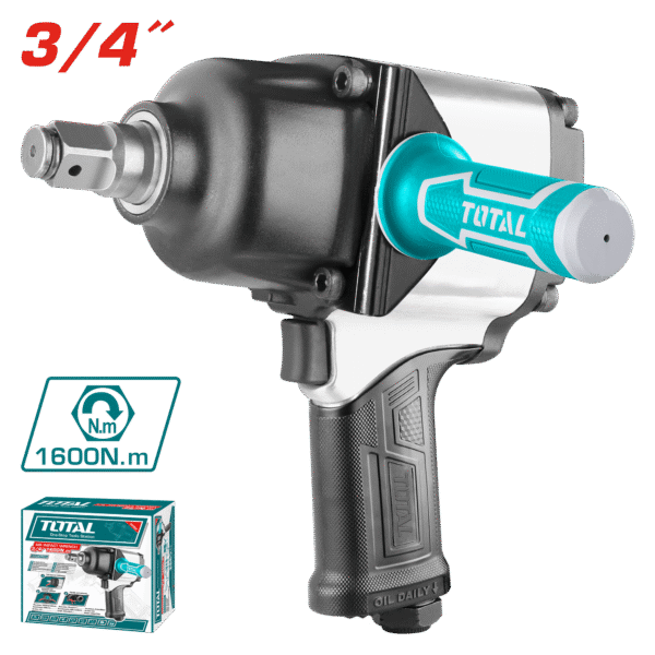 LLAVE IMPACTO NEUMATICA 1600NM 3/4PULG 4000RPM 9CFM 90PSI INDUSTRIAL