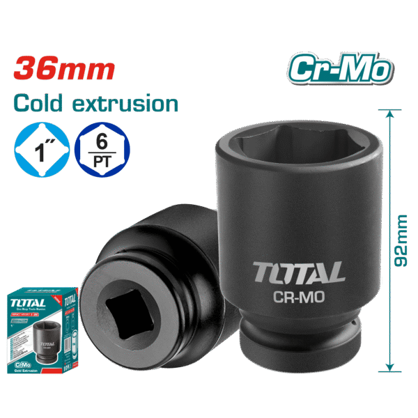 SOCKET IMPACTO DR 1 PULG 36X90MM CRMO INDUSTRIAL