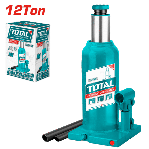 GATA HIDRAULICA T/BOTELLA 12TON C/VALVULA S MAX 470MM INDUSTRIAL