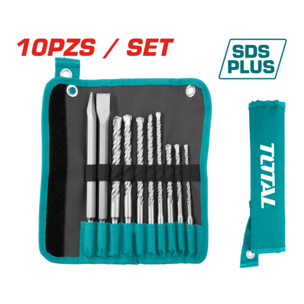 SET DE PUNTAS SDS PLUS PARA ROTOMARTILLO 10PCS
