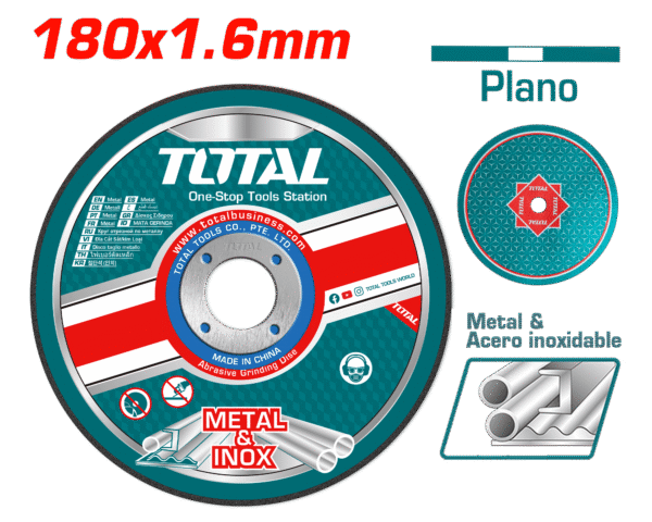 DISCO ABRASIVO/CORTE P/METAL 180X1.6X22.2MM