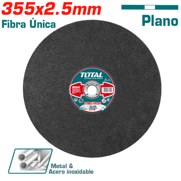 DISCO ABRASIVO/CORTE P/METAL 355X2.5X25.4MM PLANO