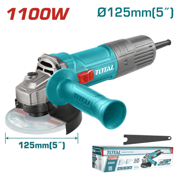 AMOLADORA ANGULAR 05” 125mm 1100W M14 12000RPM MANGO CORTO INDUSTRIAL