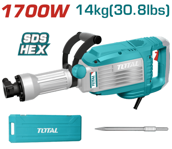DEMOLEDOR SDS HEX 1700W 1900BMP 50J 14KG INDUSTRIAL