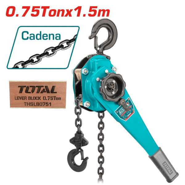 TECLE CON RACHET 0.75 TON 1.5M FUERZA 210N 1 CADENA