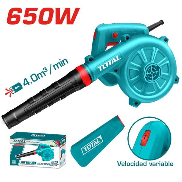 SOPLADORA/ASPIRADORA 220V 650W 0-16000RPM 0-4M3/MIN INDUSTRIAL