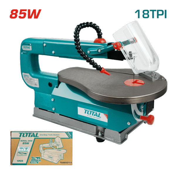 SIERRA CALADORA 85W 0-1650RPM MESA:375X250MM 0-45º HOJA:133X2.6X.25MM