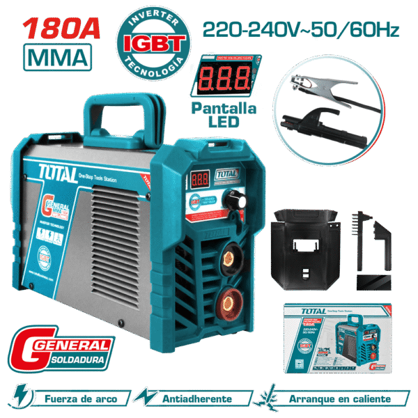 SOLDADORA INVERTER MMA 15-180A LED E:1.6-4.0MM
