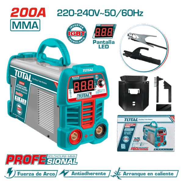 SOLDADORA INVERTER MMA 15-200A LED E:1.6-4.0MM