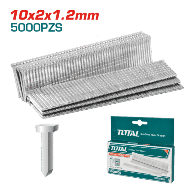 SET CLAVOS PARA CONCRETO 10MM H:2.0MMX1.2MM 5000PCS