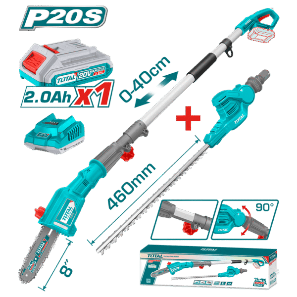 CORTASETOS LI-ION 20V + SIERRA 2800SPM 46CM C:18MM 1X2.0AH 2M