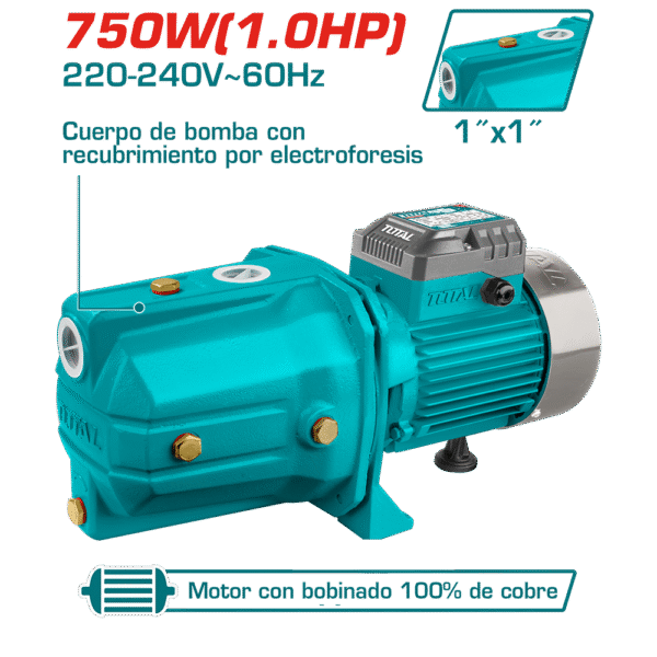 BOMBA DE AGUA AUTOCEBANTE 1.0HP 9M 55L/MIN 1X1