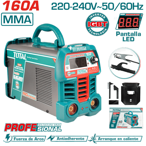 SOLDADORA INVERTER MMA 15-160A LCD E:1.6-4.0