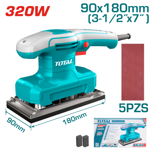LIJADORA DE ACABADOS 320W 14000RPM 180X90MM INDUSTRIAL