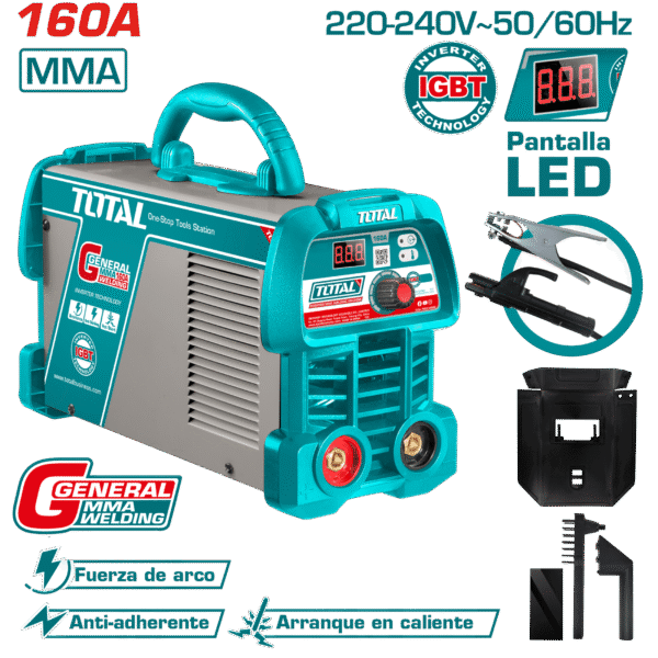SOLDADORA INVERTER MMA 15-160A LCD E:1.6-4.0 160A@45%
