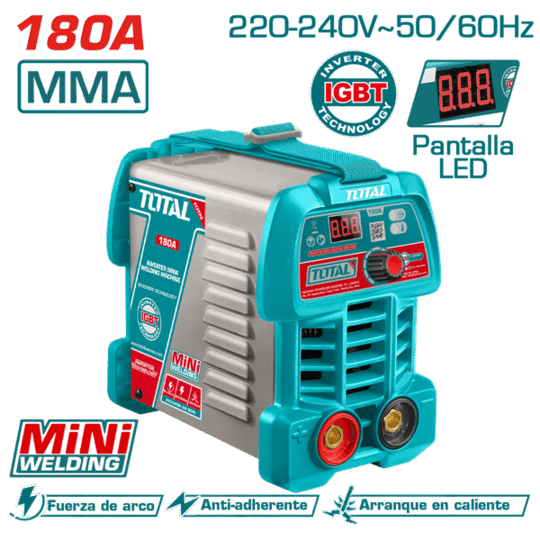SOLDADORA INV-MINI MMA 15-180A LCD E:1.6-4.0 180A@30%