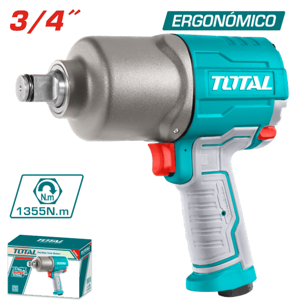 LLAVE IMPACTO NEUMATICA 1355NM 3/4” 7000RPM 9CFM 90PSI INDUSTRIAL