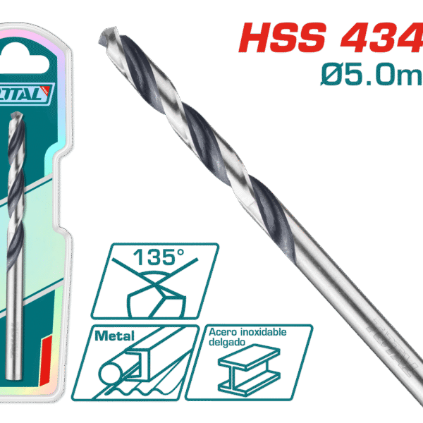 BROCA HSS 4341 D:5.0MM 135º INDUSTRIAL
