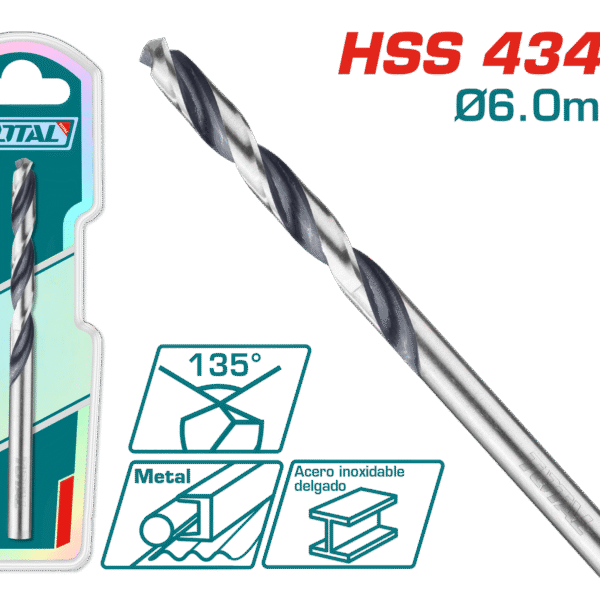BROCA HSS 4341 D:6.0MM 135º INDUSTRIAL