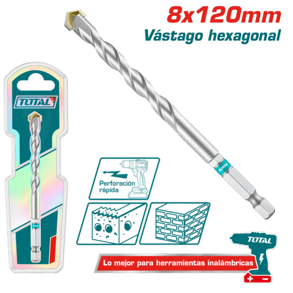BROCA ALBAÑILERÍA 8X120MM HEX IDEAL INALMABRICOS