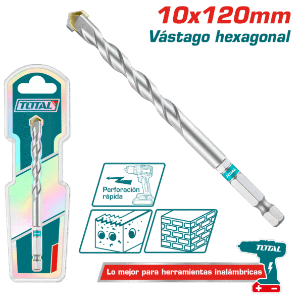 BROCA ALBAÑILERÍA 10X120MM HEX IDEAL INALMABRICOS