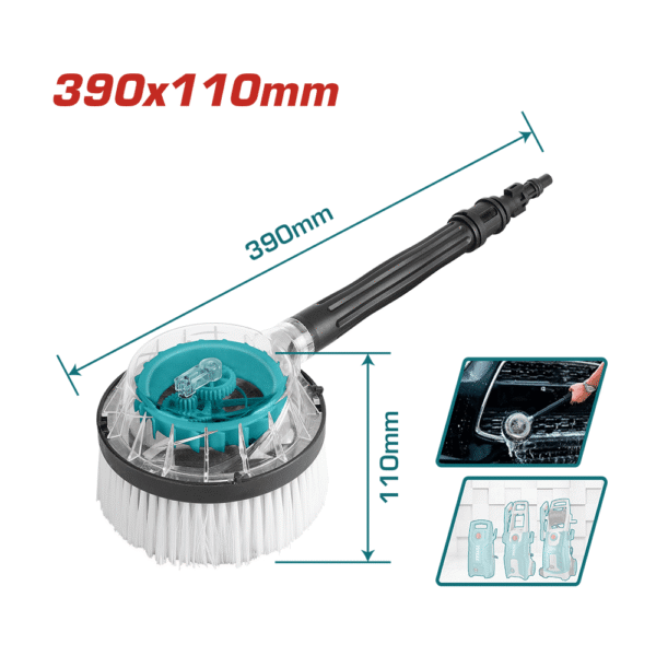 ESCOBILLA ROTATIVA PARA LAVADORA A PRESIÓN PP ABS 390X110MM